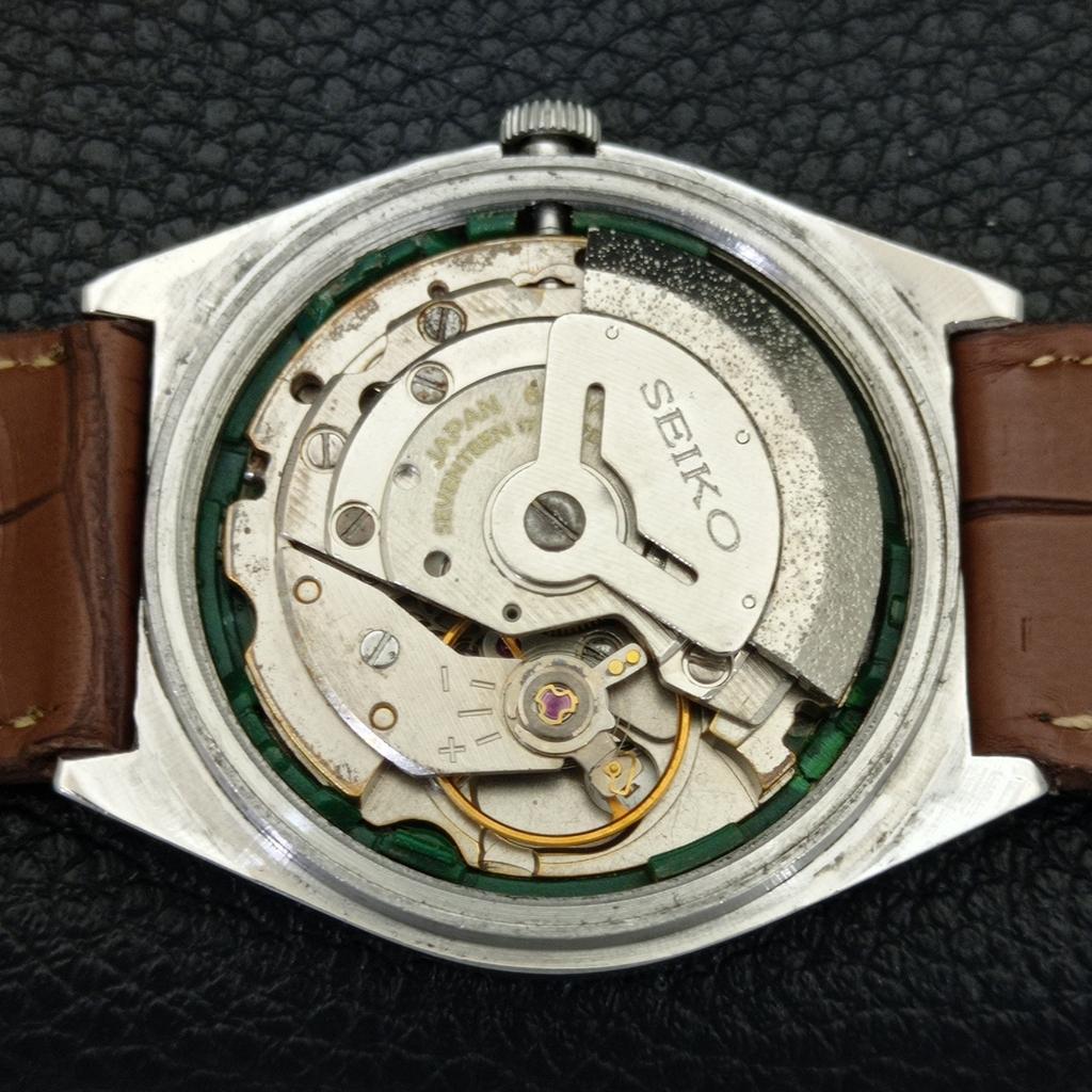 VINTAGE SEIKO 5 AUTOMATIC 6309A JAPAN MENS SILVER COLOR DIAL WATCH A701545-5 R206b-a701545
