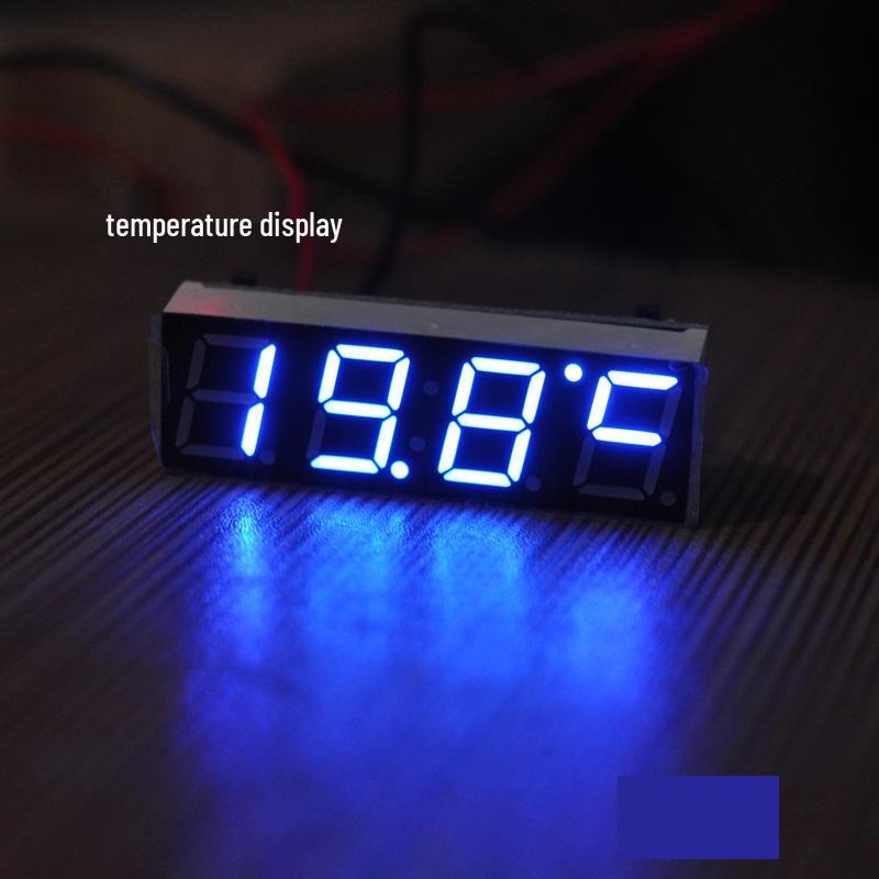LED digitální hodiny do auta s ukazatelem teploty