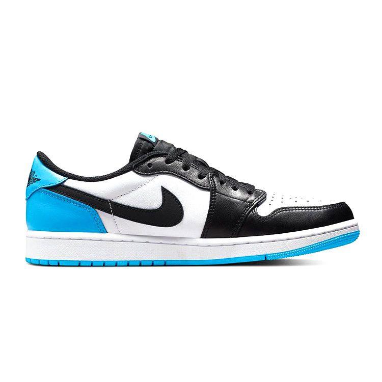 Air Jordan 1 Retro Low OG GS UNC Kids Sneakers White Dark-Powder-Blue Black CZ0858-104