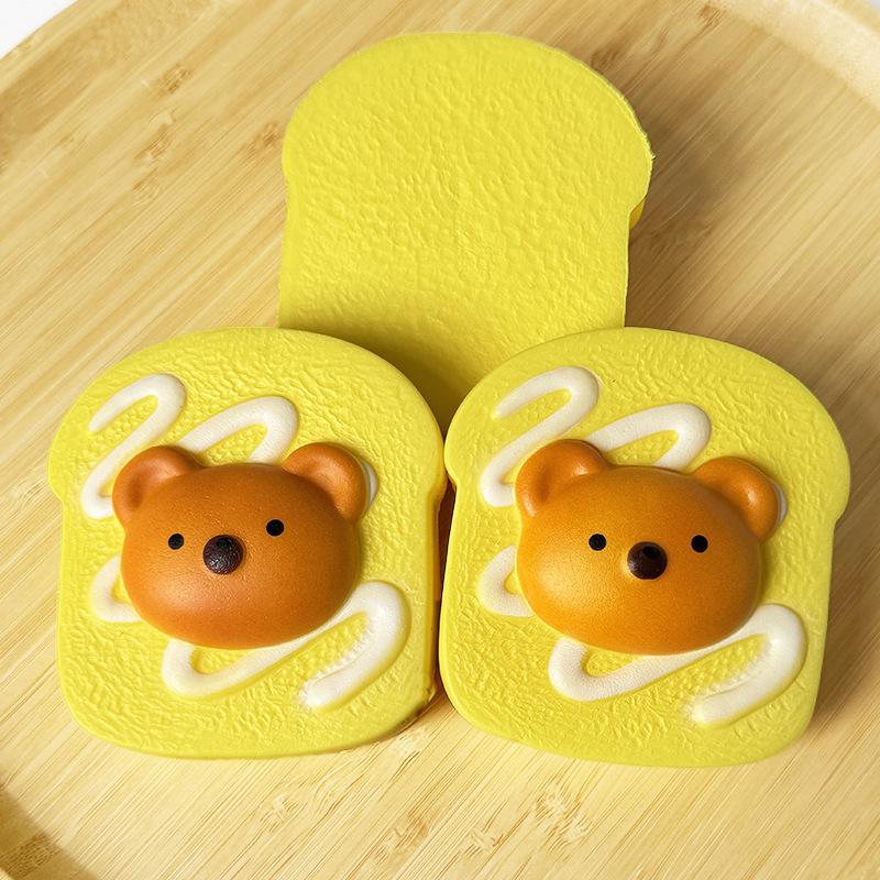 Slow Rebound Squishy Croissant Toy with Milky Scent - Stress Relief & Soft Feel