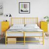 VidaXL Bedside Tables 2 Pcs Mustard Yellow 36x39x78 Cm Steel, Cabinet, Side Cabinet, Bedroom Furniture, 846585