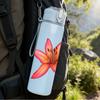 1PC Pink Lily Flower Illustration 750ml Color Plastic Sports Water Bottle Leakproof Flip Straw Lid Suitable for Sports Office Home Use