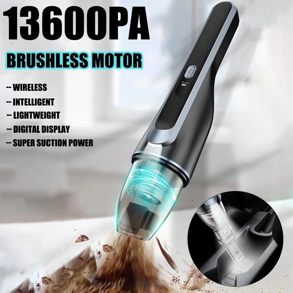 13600Pa High Pressure Car Vacuum Cleaner Portable Handheld Mini Vacuum Cleaner Cordless Strong Suction Car Cleaner For Home