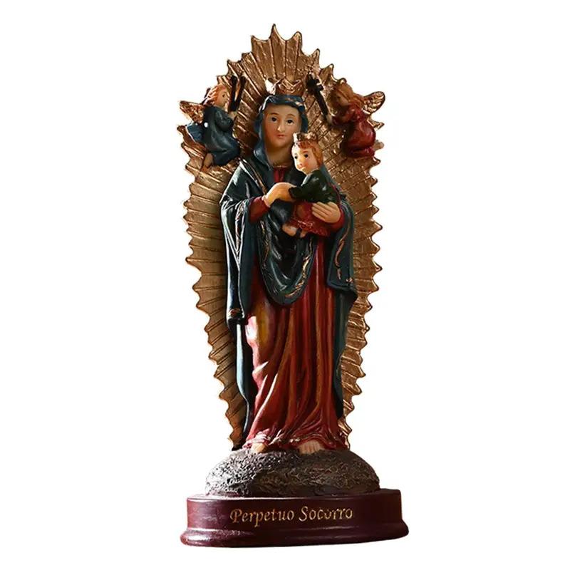 

Our Lady Blessed Mary Resin Statue 6 Inch, Religious Figurine for Garden Patio Outdoor Decor, Home Prayer Gift светло-серый