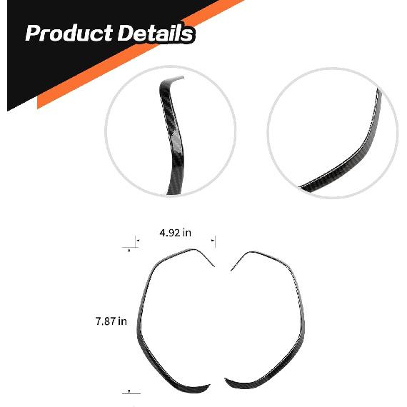 JeCar for Camaro Carbon Fiber Interior Trim Accessories Compatible with 2016-2022 Chevrolet Chevy Camaro Dash Panel Bezel Cover (2pcs)