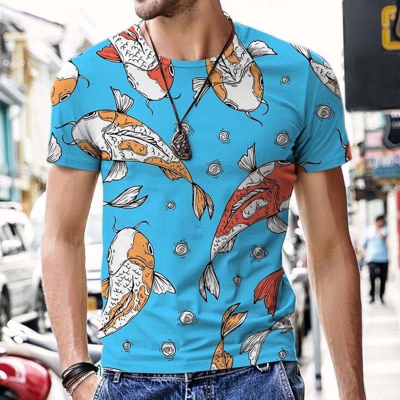 Men's Casual Tees Summer Short Sleeve Round Neck Popular Clothes 3D Print Graphic Streetwear T-Shirts