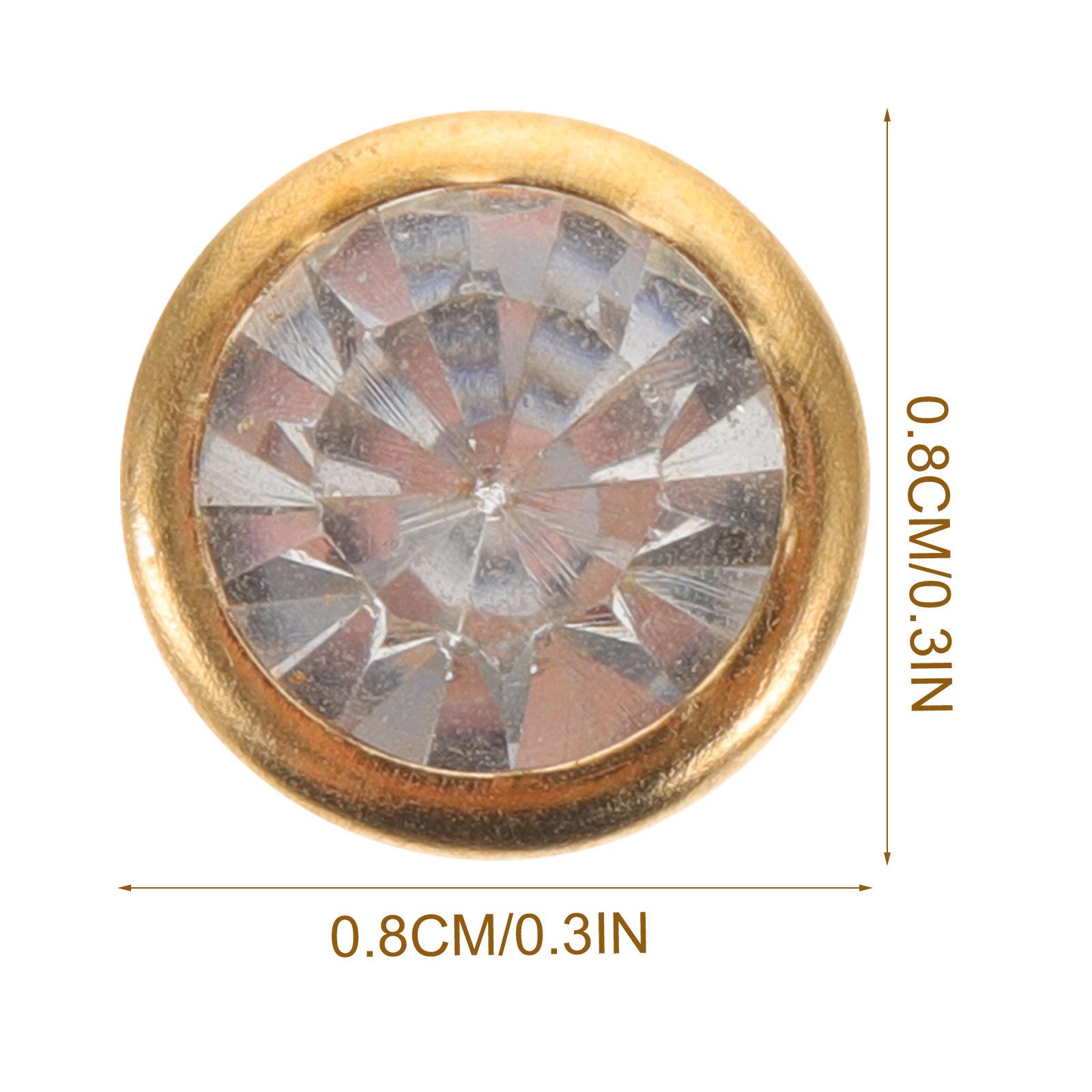 

100 шт. Прочные хрустальные заклепки-когти для DIY-аксессуаров для сумок, обуви, комплект заклепок, украшение для одежды, панк-мода, металлические шипы, для рукоделия золотистый