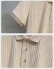 2024 Striped Mercerized Knit Polo Shirt - Men's Trendy Short Sleeve Lapel Top for Spring/Summer