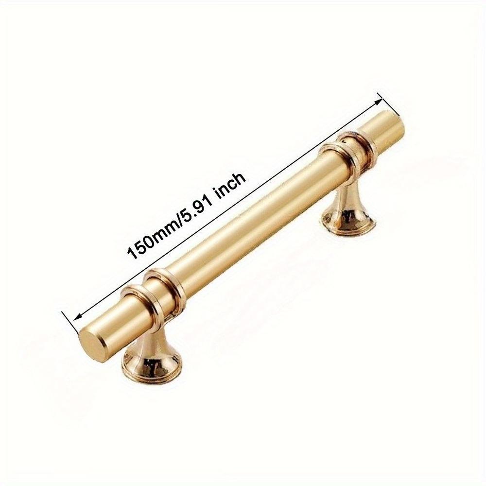 8pcs High end Golden handles, modern minimalist cabinets, wardrobes, drawers, Nordic light luxury Golden round bars Door handle