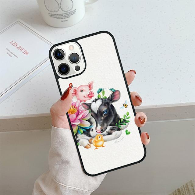 Vegan Love Animal Phone Case For iPhone 17 Air 13 12 14 15 16  Cover For Apple 14 15 16 Pro Max Plus Coque