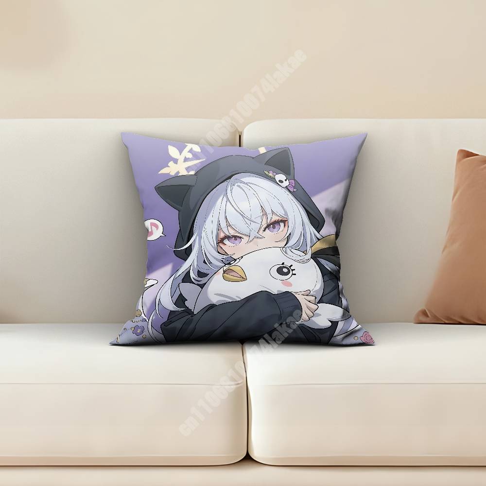 Blue Archive Shirasu Azusa Sofa Couch Pillow Cover Cushion Case Home Bedroom Decoration