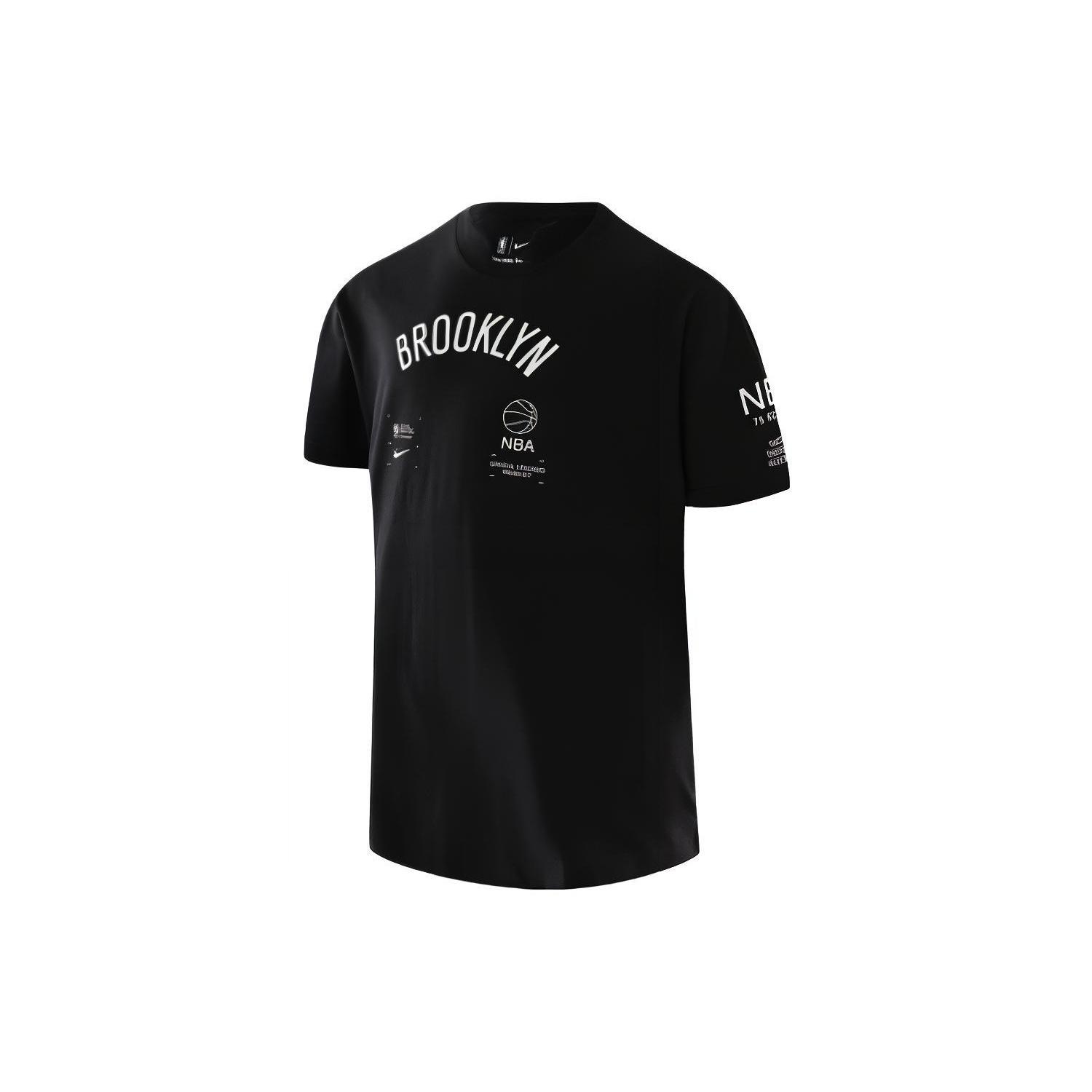 Nike Brooklyn Nets Courtside T-Shirt Black White Men s DH6740-010 XS