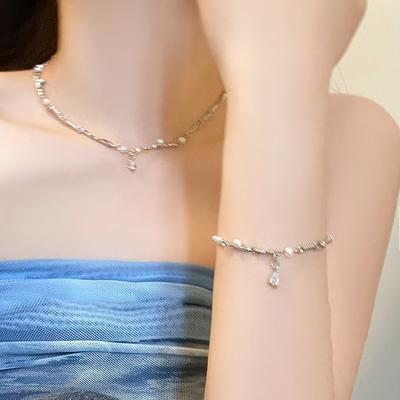 Water Drop Necklace Accessories Women'S Niche Design High-End Temperament Collarbone Chain Suitable For Summer Neck Chain