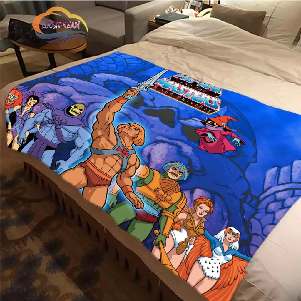 Cartoon Masters of the Universe Wool Blanket Jindian Animation Cashmere  Fashion  Portable Flannel Warm Camping