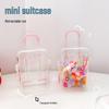 Transparent Mini Jewelry Storage Box with Retractable Wheels