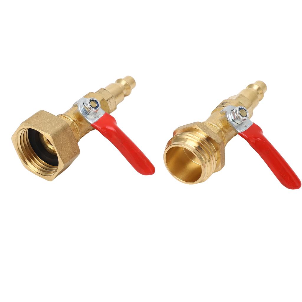 RV Blowout Adapter Anti Freeze Water Line Sprinkler Valve Faucet Adapter with 1 4in Quick Connect Plug 3 4in GHT Thread