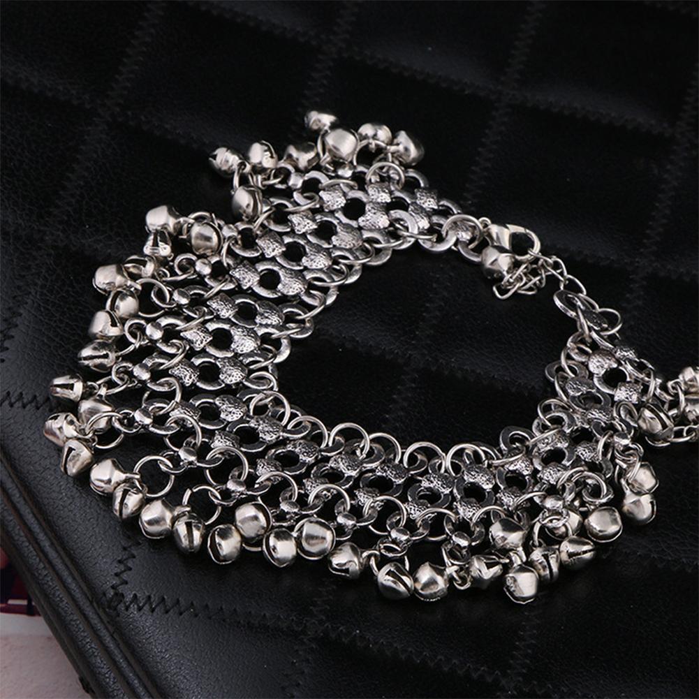 Women Fashion Exquisite Silver Bell Anklet Beach Barefoot Jewelry
