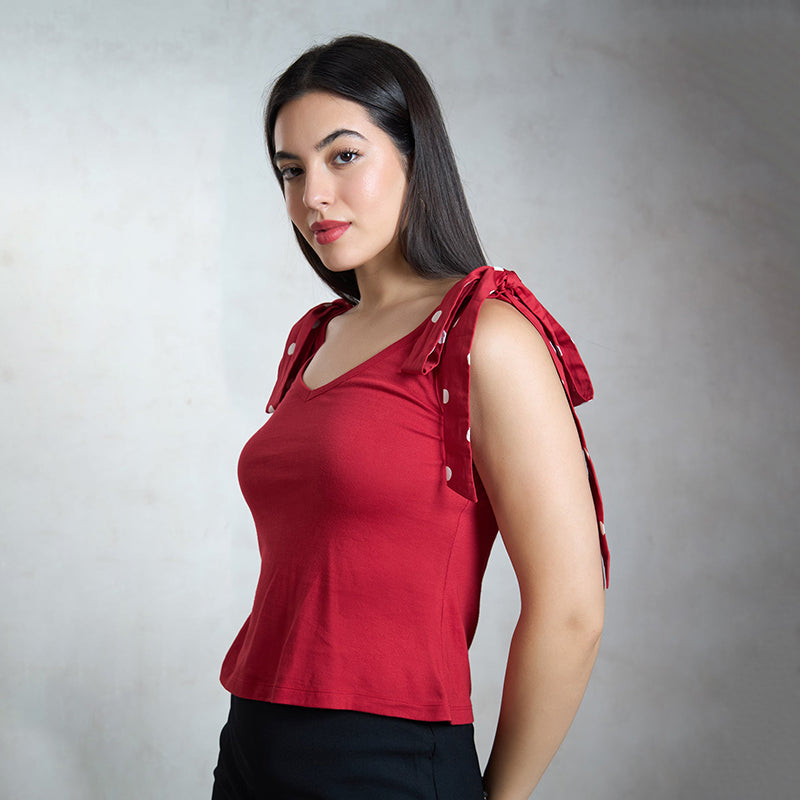 Virgio Women Regular Length Broad Strap Regular Fit V Shape Dress