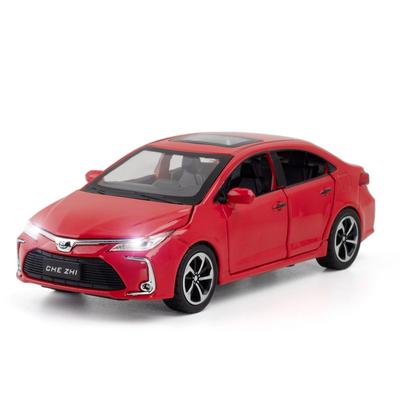 Znakomita symulacja stopu 1:32 Toyota Corolla Model samochodu rodzinnego Dekoracja Siła światła dźwięku