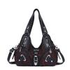 Borsa a Spalla da Donna Grande Capacità con Tasche Multiple e Manico Superiore a Forma di Raviolo di Caffè Tote Satchel