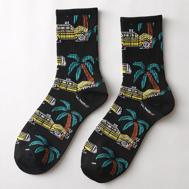 New Men's Socks Funny Men's  Crew Harajuku Hip Hop Thick Cotton Socks Women Novelty Cartoon Sock Combed Cotton Socks