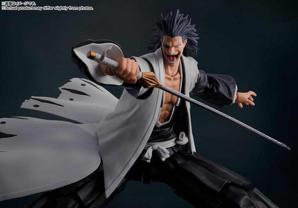 TAMASHII NATIONS BLEACH Millennium Battle Arc Kenpachi Zaraki 170 mm figurine mobile peinte SHFiguarts environ. PVC et ABS