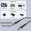 Câble USB-C vers USB-C Charge Rapide 60W pour Samsung Galaxy A16 A15 A14 A13 A25 A35 A55 A53 A05s A36 - Noir 1M