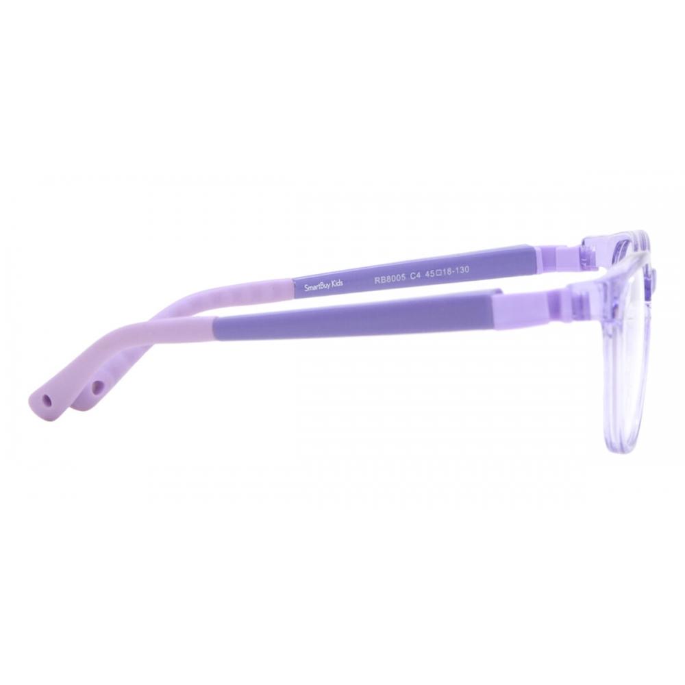 Full Rim Square Transparent Purple Smartbuy Kids Buzz Rb8005 C4 Fashion Kids Eyeglasses