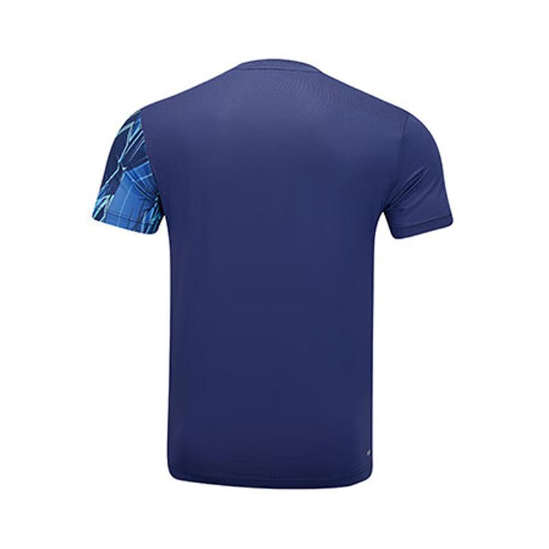 Li Ning Pulovr s kulatým výstřihem a gradientním logem Badmintonové tričko Unisex Top Tmavě modrá AAYU149-1