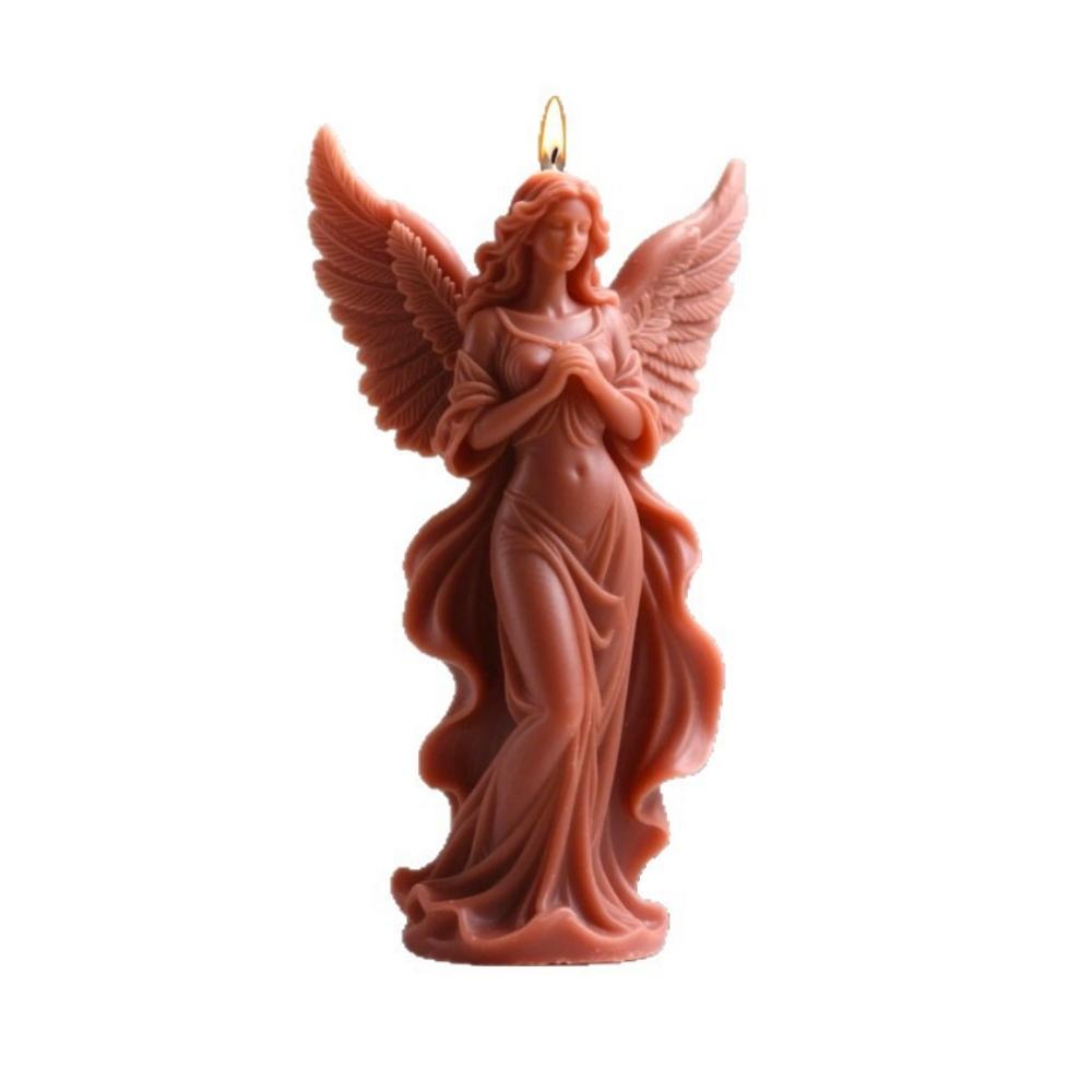 3D Dreamy Wings Goddess Candle Silicone Mold DIY Angel Relief Cylinder Aromatherapy Candle Decoration Gift Ornament