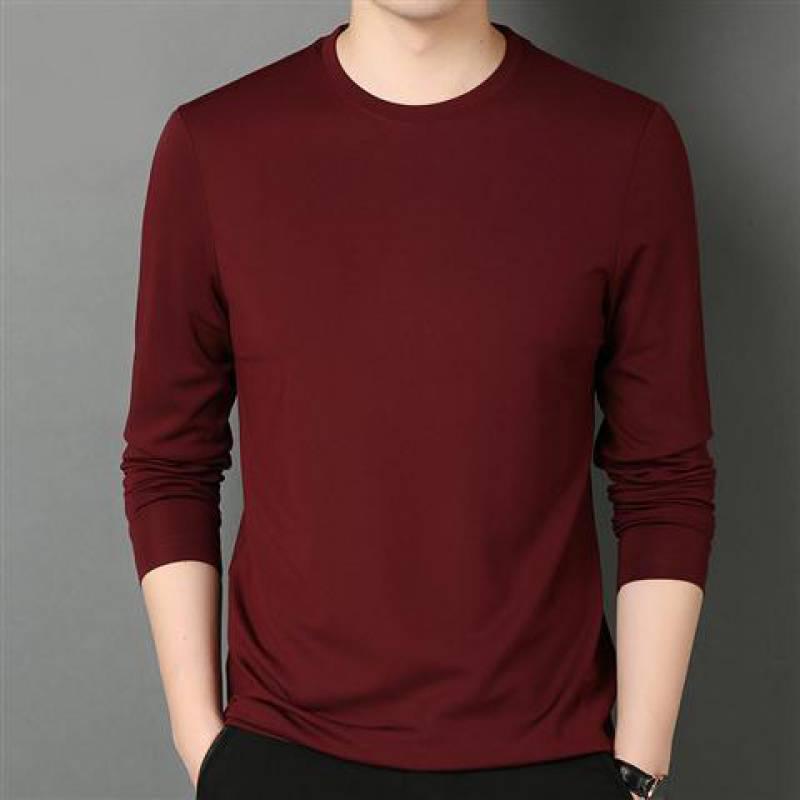 

Мужская толстовка с длинными рукавами из смесового шелка — большие размеры, легкая, повседневная, весенняя коллекция M (90-105 jin)