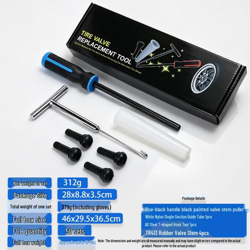 Tire Valve Stem & Core Installation and Repair Tool Kit
