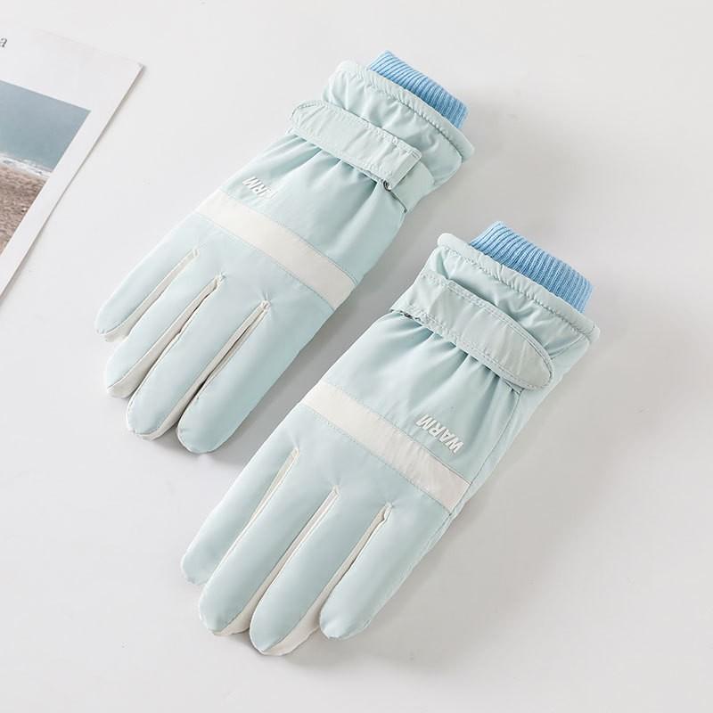 Warm Gloves for Women's Cloud Fleece Gloves Outdoor Cycling Bows Non Slip Students Cold Proof Touch Screen Winter Gloves