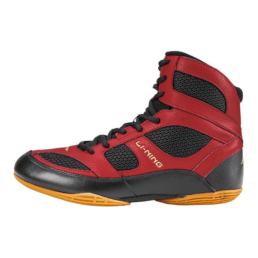 

Li-Ning Versatile Simple Comfortable Shock Absorbing High Top Training Shoes Unisex Sneakers Red Black ADCG002-1 39