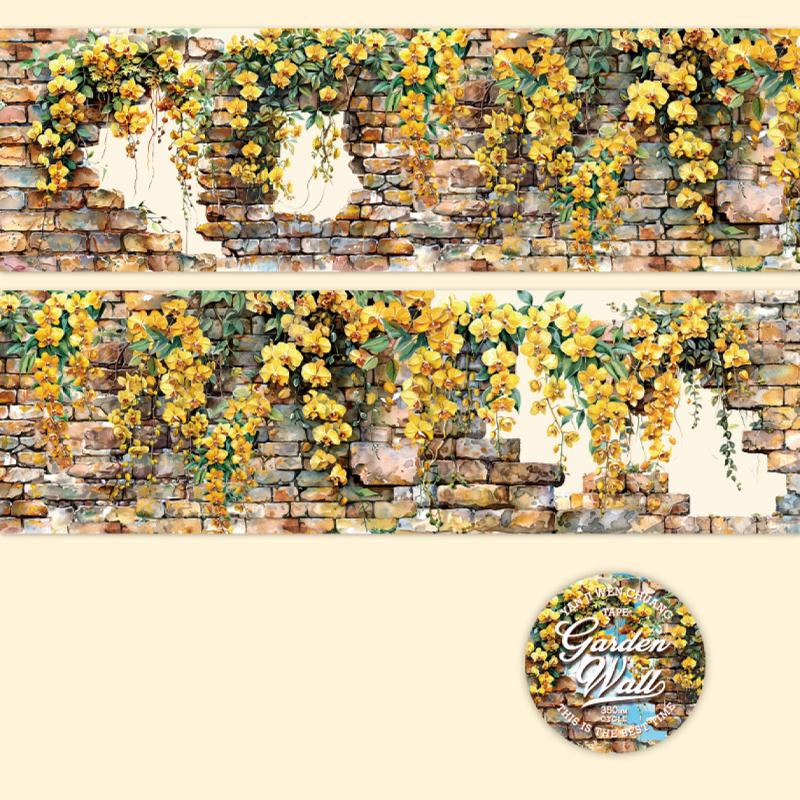 200cm/roll Garden Fence Theme PET Tape Handmade Account Landscape Tape Creative Collage Material DIY Greeting Card Decorative