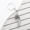 Gold Silver Black White Splicing Cat Stainless Steel Keychain Cute Cartoon Design Fashion Couple Pendant Practical Backpack Decoration