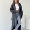 2025 Cross-border European and American Style Women's Clothing Amazon Loose Lazy Versatile Knee Jacket Casual Fashion Suit
