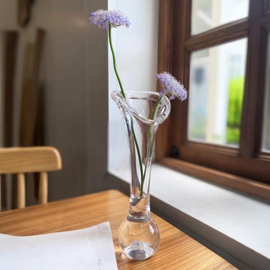 Transparent Acrylic Flower Vase Minimalist Modern Flower Holder Container Home Office Table Centerpiece Decorative Floral Plants Vase