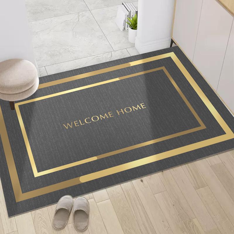 

Luxury Entrance Doormat Welcome Indoor Outdoor Door Mat Anti-slip Bathroom Carpet Room Rug Front Door Floor Mats For Living Room 50cmx80cm