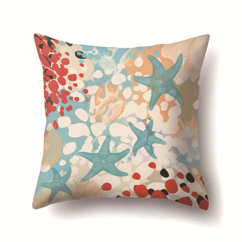 Vintage Marine Cushion Cover Peach Skin Pillowcase Sofa Cushion Pillowcase Suitable for Living Room Car Pillowcase