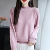 New Semi-high-neck Knitted Sweater Long-sleeved Women's Sequined Loose Pullover Base Layer for Autumn and Winter