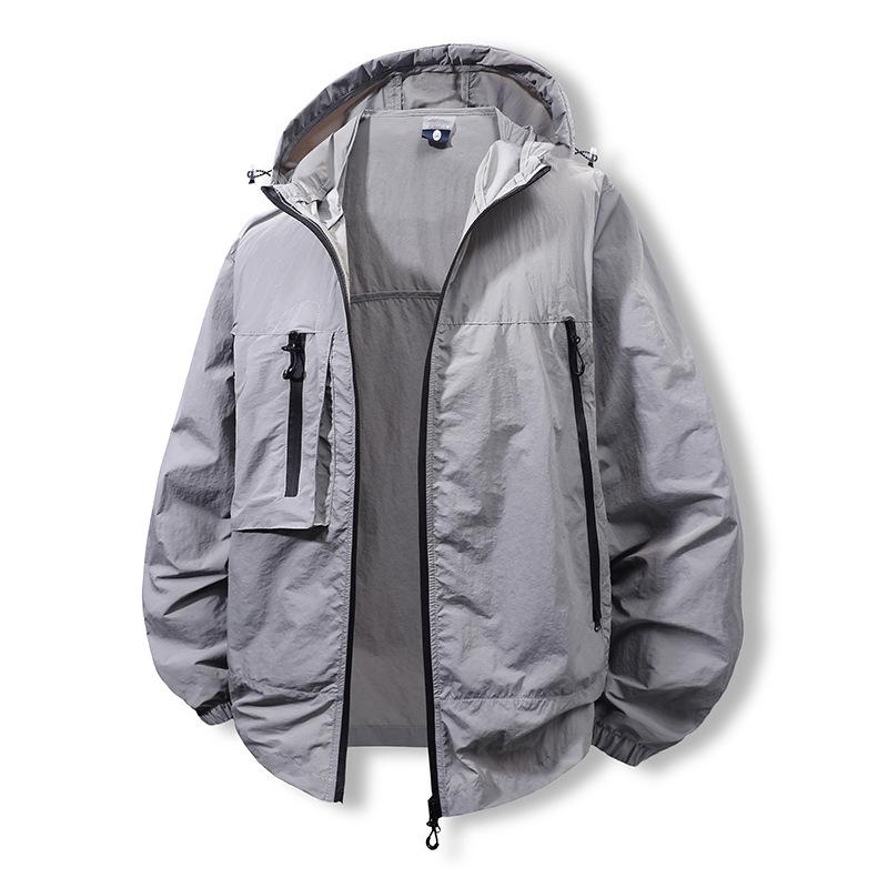Sunscreen Clothes Men's Summer Thin Coat Light and New UV Outdoor Fishing Sunscreen Clothes Men's Quick Drying