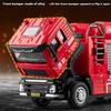 1:50 Smoke Exhaust Fire Truck Water Tank Car Model Toy Doors Opened Pull Back Models Sound Light Cars for Boys Festival Gifts