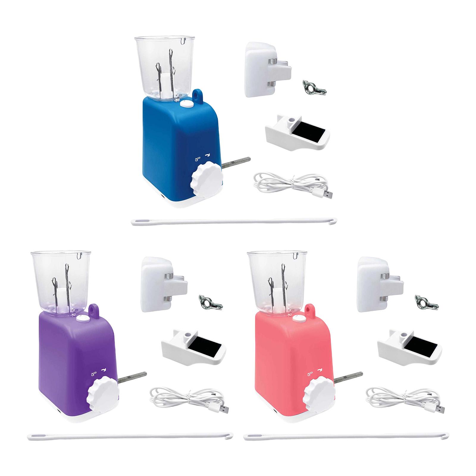 Electric Knitting Crochet Machine,Yarn Maker Home Automatic Knitting Loom Machine for Adults Kids Bracelets Craft Project DIY rosa