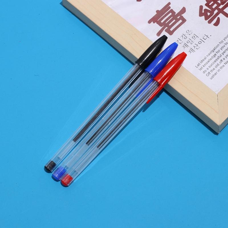 10PCS Ballpoint Pens Set With 1.0mm Tip Light Weight Ergonomic Grip Black Red OR Blue Inks For Students Office Workers