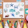 50Pcs The Coastal Girl Stickers Skateboard Notebook Luggage Phone Car Sticker Toy Kawaii Cartoon Shell Crab Shrimp Decals