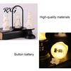 Creepy Night Light for Parties Halloween LED Skull Light, Resin Decorative Candle Lamp Battery Operated Room, Haunted House, Unique Tabletop