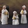 8Pcs/Set Birth of Jesus Figurine Resin Nativity Advent Manger Joseph Virgin Mary Three Wisemen Animal Statue Sculpture Desktop Decoration Ornament