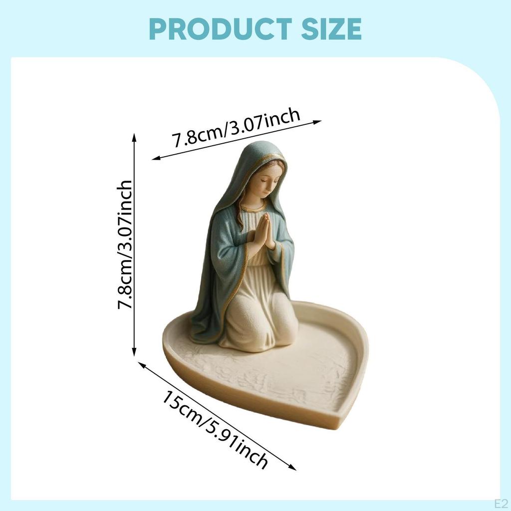 Betende Statue Schmuckablage Rosenkranzhalter Weihnachtsfigur Skulptur für Ringe