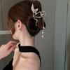 Retro Rhinestone Hair Claw For Women Fashion Metal Chain Tassel Hair Clip Crab Clamp Hairgrip Girls Hair Accessories Party Jewelry